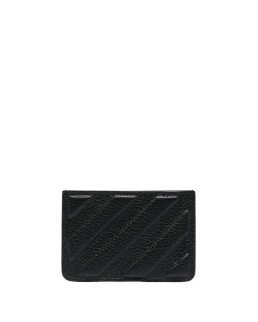 Off-White Diag-stripe leather cardholder