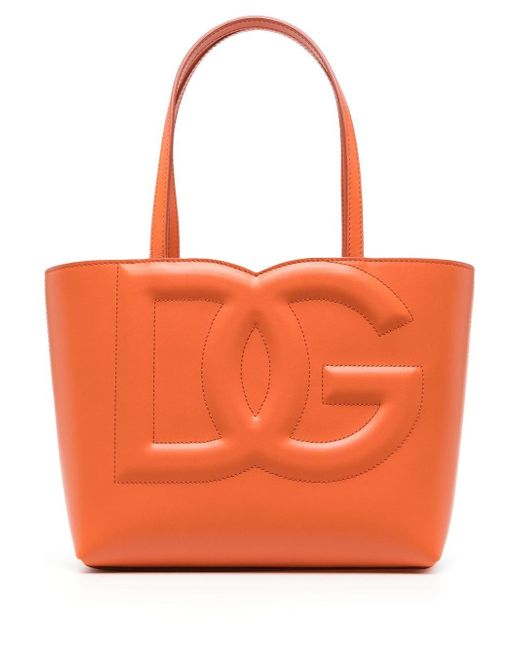 Dolce & Gabbana DG logo leather tote bag