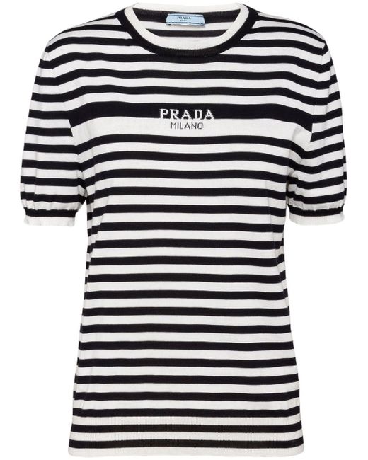 Prada striped short-sleeved T-shirt