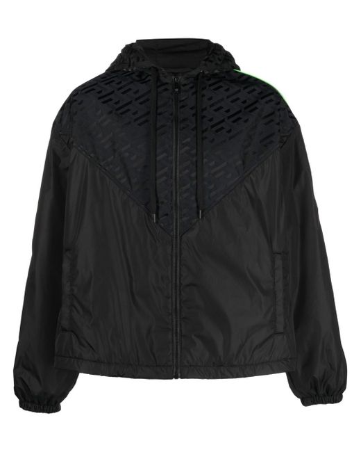 Versace panelled logo-print track jacket