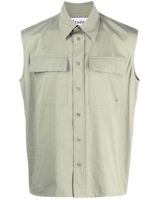 Etudes sleeveless cotton shirt