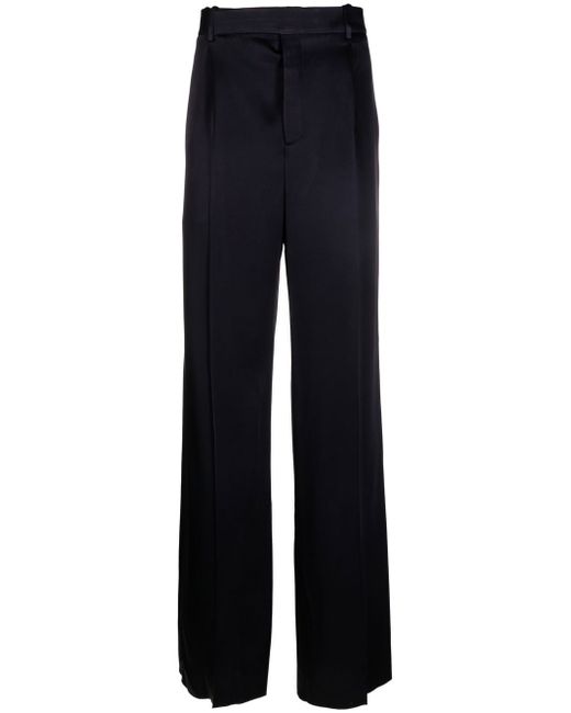 Saint Laurent tailored-cut silk trousers