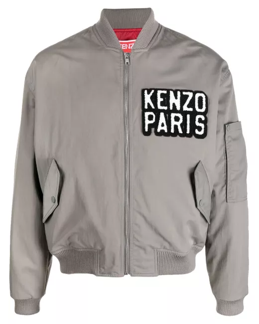 Kenzo logo-patch bomber jacket