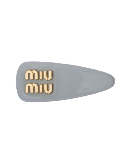 Miu Miu patent-leather hair clip