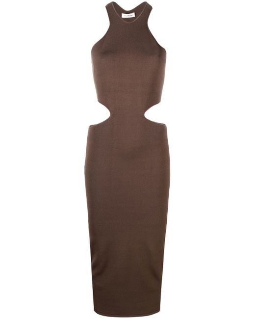 There Was One cut-out knitted midi dress