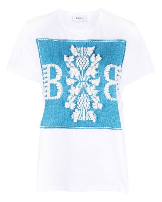 Barrie logo-patch cotton-cashmere T-shirt