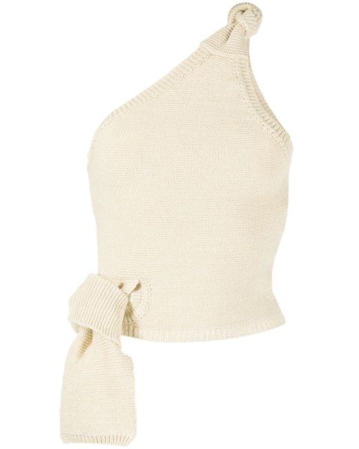 Jacquemus one-shoulder knitted top