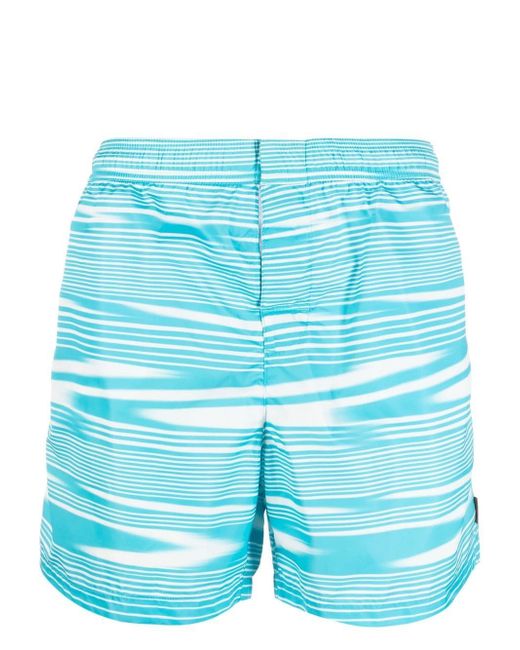 Missoni artist stripe-print swim shorts