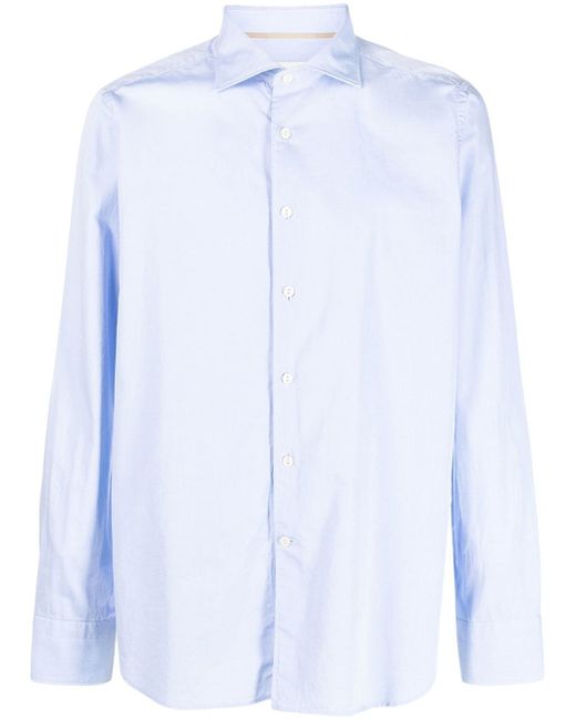 Tintoria Mattei spread-collar long-sleeve shirt