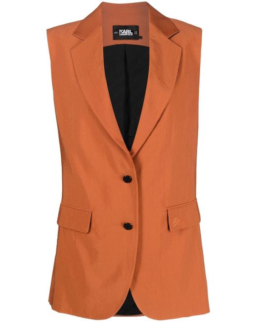 Karl Lagerfeld longline tailored waistcoat