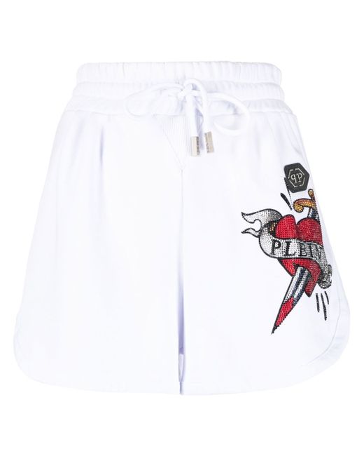 Philipp Plein logo-embellishment jogging shorts