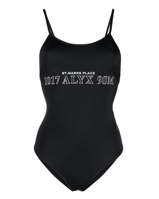 1017 Alyx 9Sm logo-print low-back swimsuit