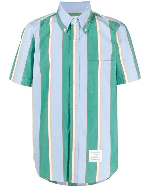 Thom Browne striped short-sleeved shirt
