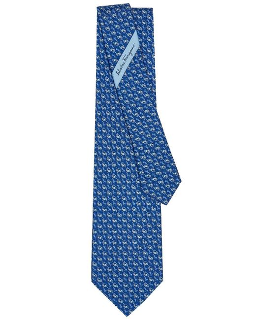 Ferragamo Grasshopper-motif silk tie