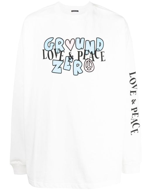 Ground-Zero graphic-print long-sleeved T-shirt