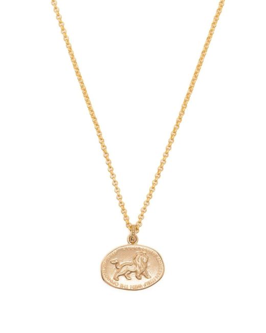 Dower And Hall lion medallion necklace