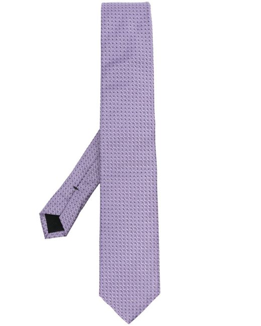 Boss geometric-patterned silk tie