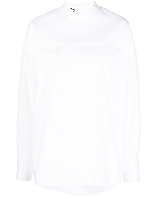 Plan C long-sleeve cotton blouse