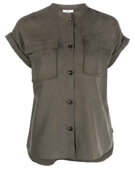 Woolrich flap-pocket turn-up shirt