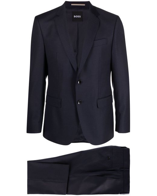 Boss single-breasted checked suit