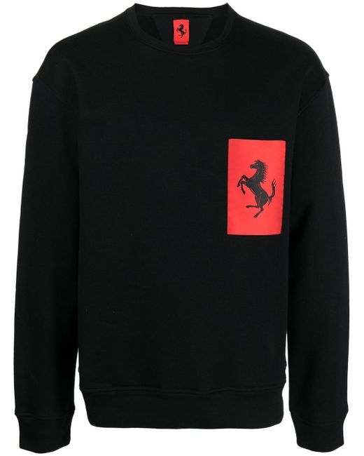 Ferrari logo-print crew-neck sweatshirt