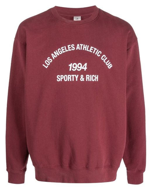 Sporty & Rich logo-print cotton sweatshirt