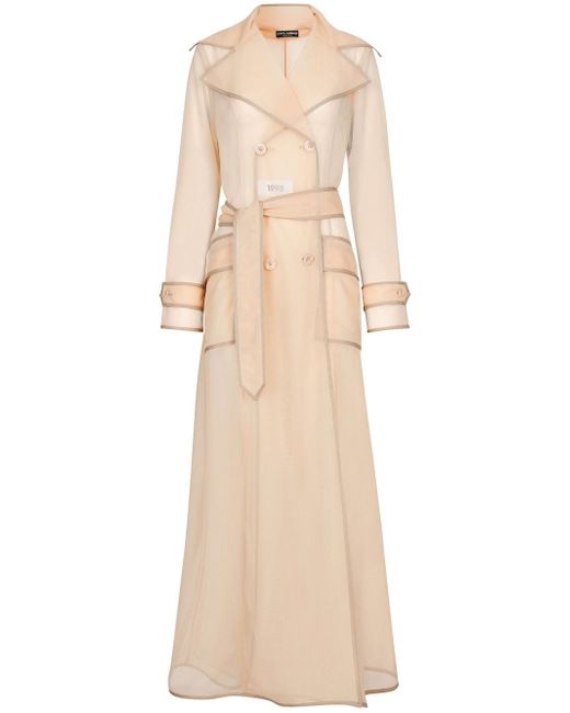 Dolce & Gabbana sheer floor-length trench coat