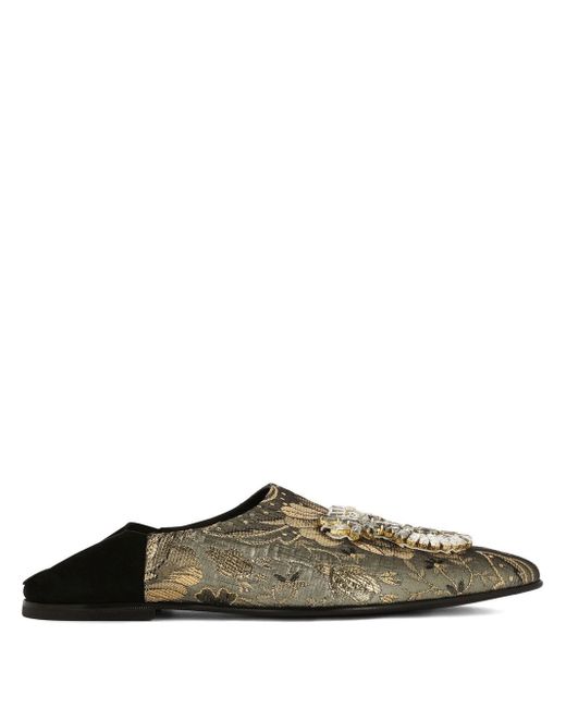Dolce & Gabbana crystal-embellished slippers