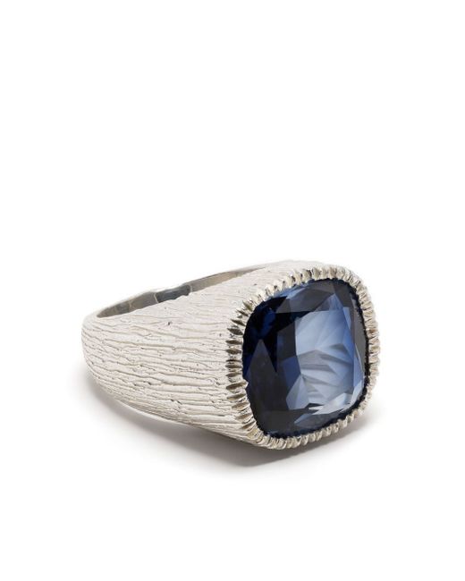 Bleue Burnham sterling sapphire signet ring