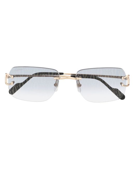Cartier lens decal pattern sunglasses