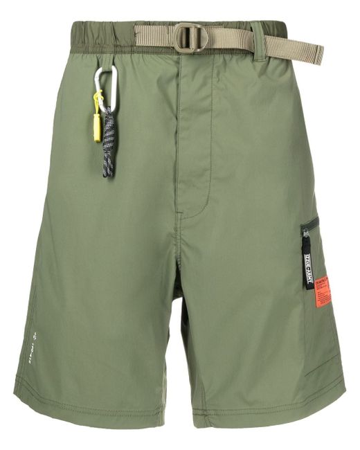 Izzue carabiner-attachment belted Bermuda shorts