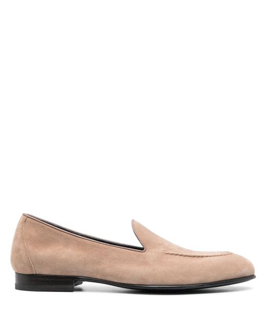 Brioni leather-suede loafers