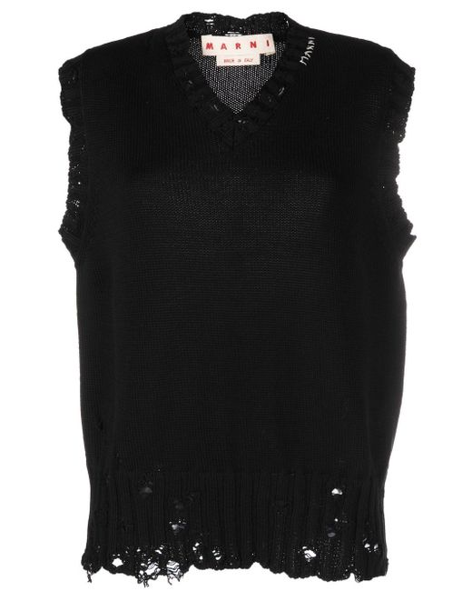 Marni distressed knitted tank top