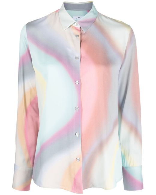 PS Paul Smith abstract-print long-sleeved shirt