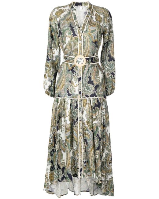 Veronica Beard paisley-print belted dress