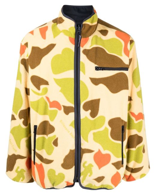 Billionaire Boys Club camouflage-print reversible fleece jacket