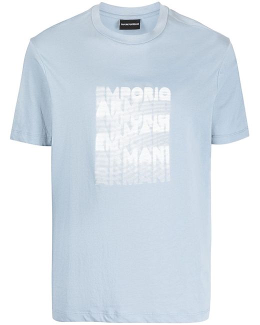 Emporio Armani graphic-print cotton t-shirt