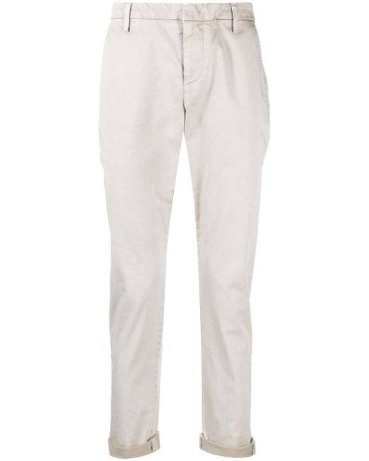 Dondup cropped cotton chino trousers