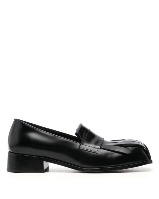 Raf Simons fringed square-toe loafers