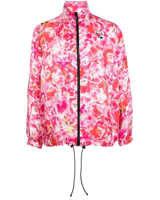 Natasha Zinko floral-print zip-up sports jacket