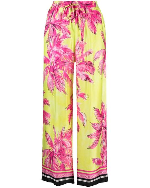 Ermanno Firenze floral-print wide-leg trousers