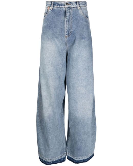 Natasha Zinko wide-leg zip-detail jeans