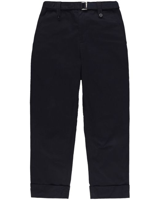 Sacai detachable-belt trousers