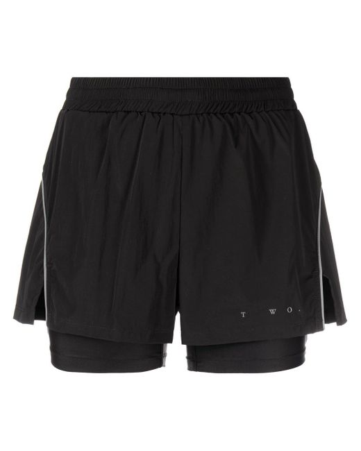 There Was One double-layer running shorts