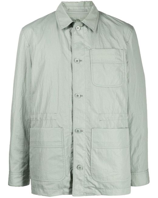 Man On The Boon. quilted button-front shirt jacket