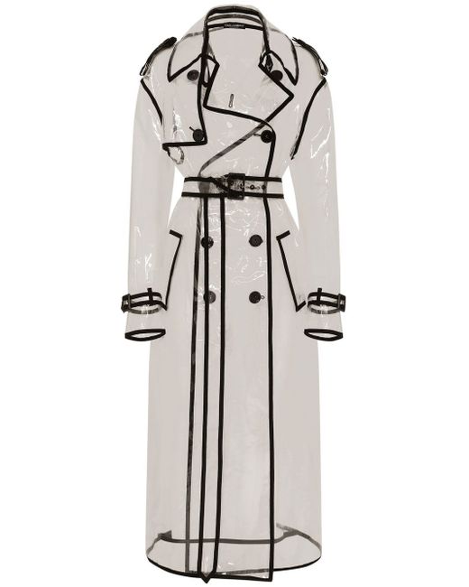 Dolce & Gabbana transparent-design long coat