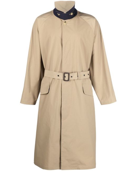 Mackintosh single-breasted belted midi coat