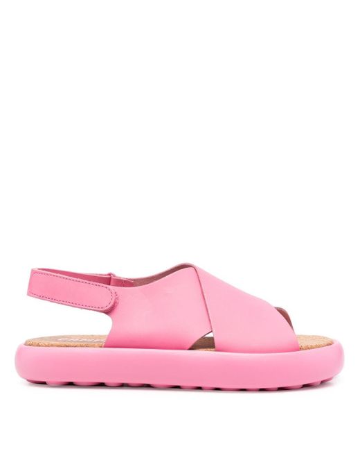 Camper cross-strap chunky sole sandals