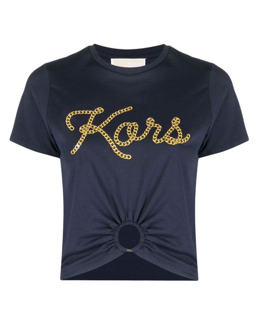 Michael Michael Kors gathered-detail cotton T-shirt