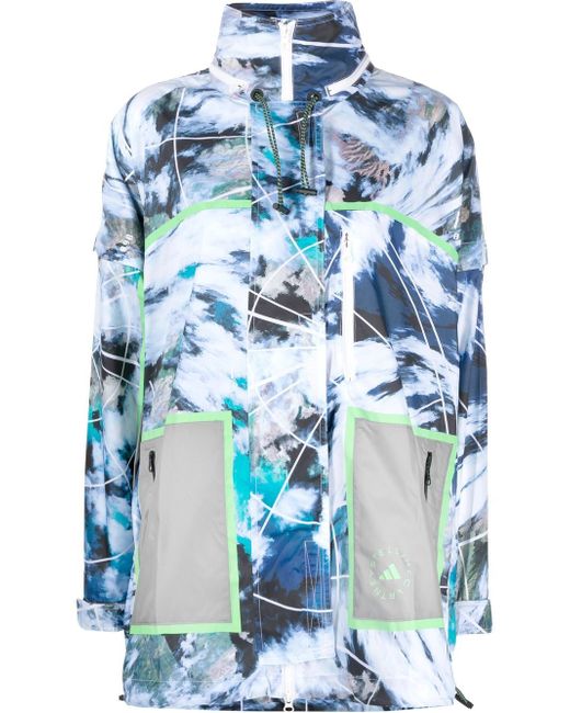 Adidas by Stella McCartney TrueNature Packable abstract-print jacket